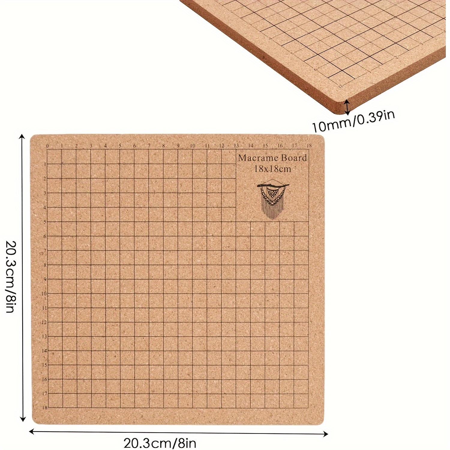 Double Side Macrame Board Macrame Project Board With Grids - Temu