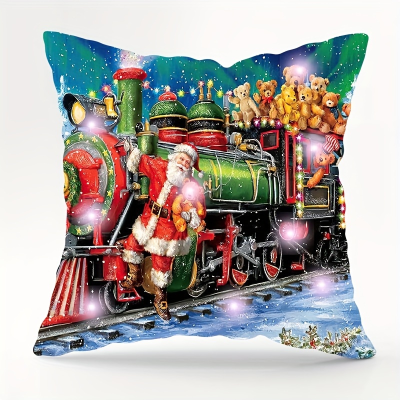 Led lighted outlet christmas pillows