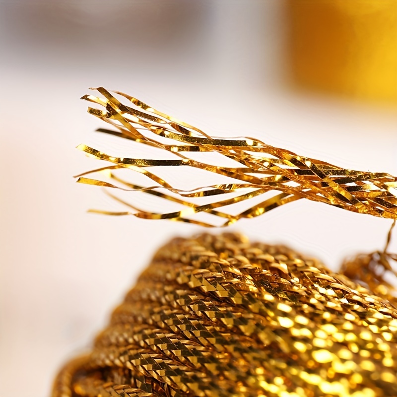 5mm Metallic Gold Glitter Twisted Cord Rope