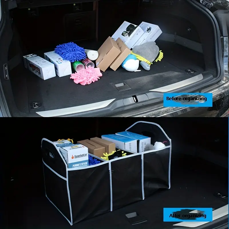 Car Backup Storage Box Multifunctional Folding Storage Box - Temu