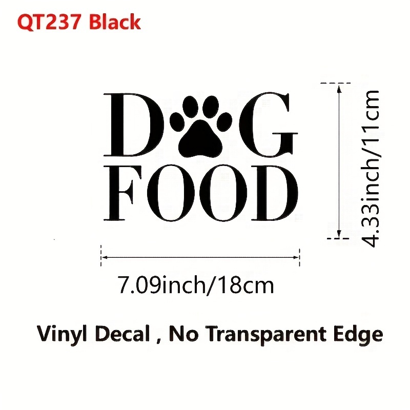 1pc Of Cat Food Dog Food Pet Food Decals, Auto Car Outdoor Food Liangchu Locker Label Stickers, Removable Vinyl Decals Art