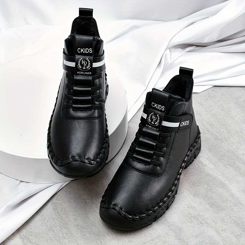 Women's Winter Warm High-Top Ankle Boots with Lined Collar