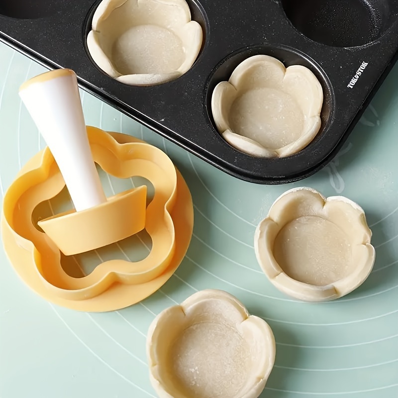 2pcs, Flower Pastry Cutter And Tart Tamper Set - Perfect For Baking Tarts,  Cookies, And Biscuit Cutters - Kitchen Gadgets And Accessories for restaura