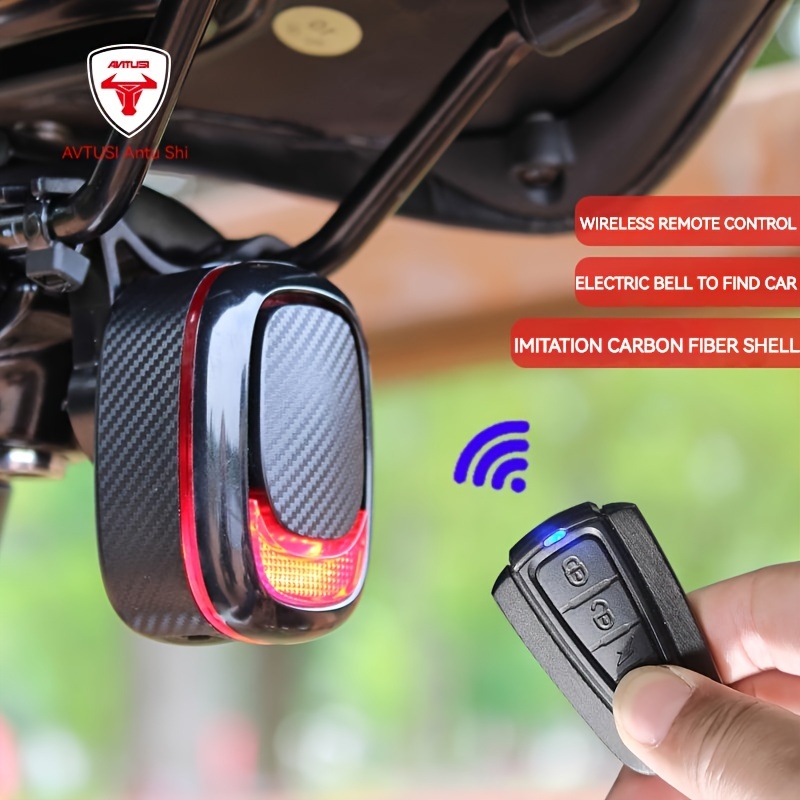 WSDCAM-alarma inalámbrica para bicicleta, resistente al agua, luz trasera  antirrobo, alarma de carga USB, Control remoto, luz LED trasera