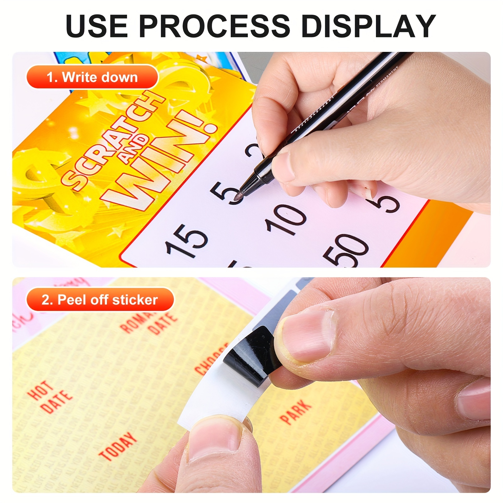 Self adhesive Scratch Off Label Sticker Scratch Cards - Temu