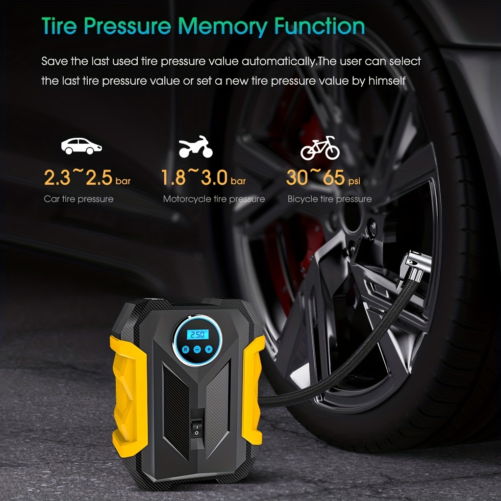 Dual Cylinder Car Tire Inflator Portable Intelligent Digital