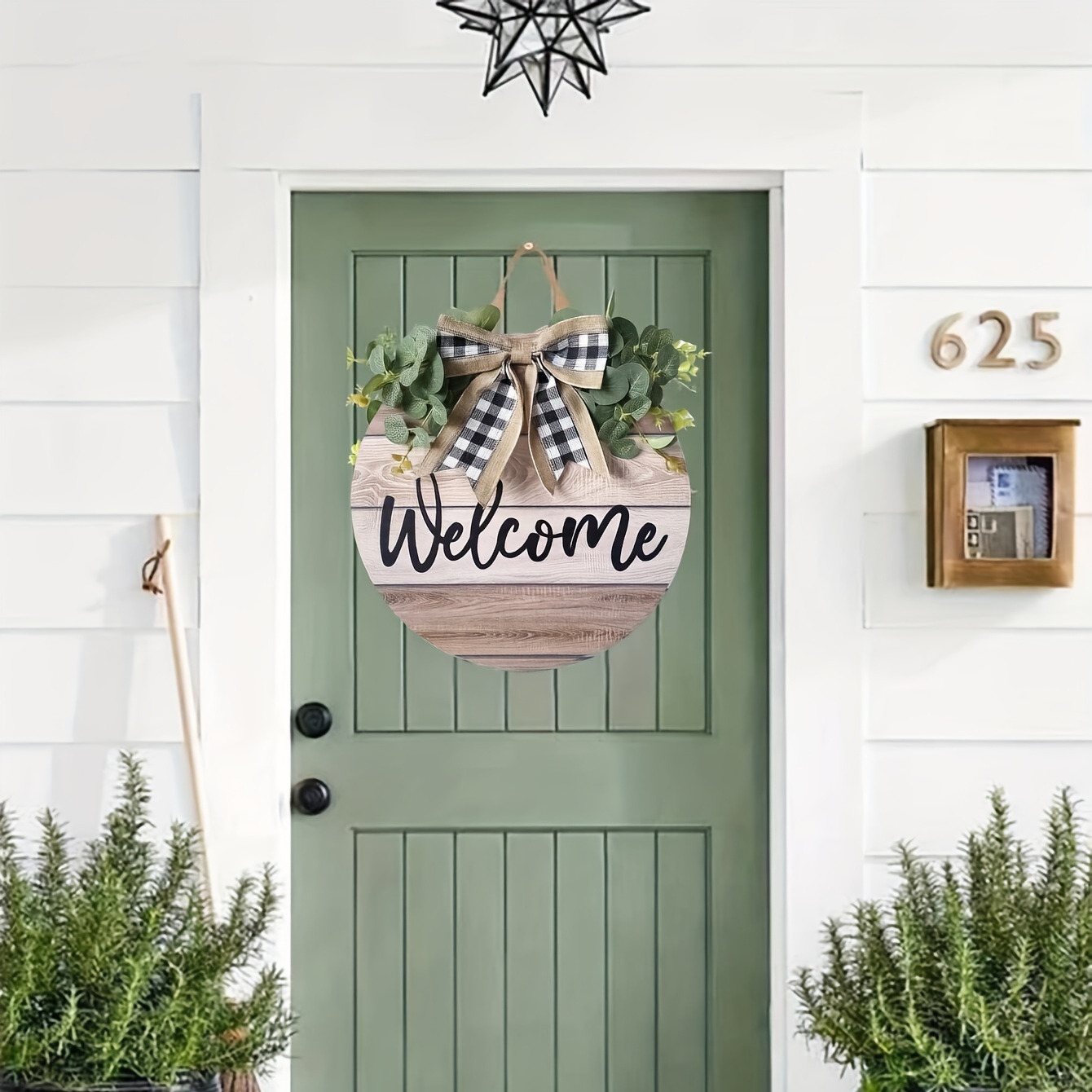 1pc, Welcome Sign For Front Door 11.8in, Rustic Round Front Door Sign  Welcome Sign Front Porch Decor Round Wooden Hanging Sign For Farmhouse  Decoratio