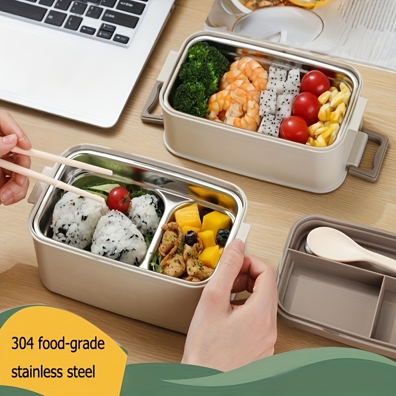 304 Stainless Steel Stackable Compartment Lunch/ Box 2-tier Bento