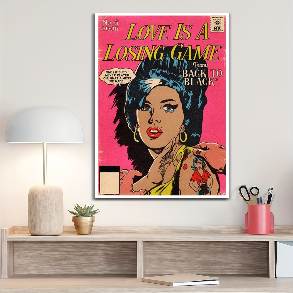 Unframed Canvas Poster Retro Art Norwegian Hip hop Rapper Temu