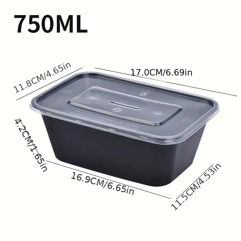 Disposable Meal Prep Container With Lids, Disposable To Go