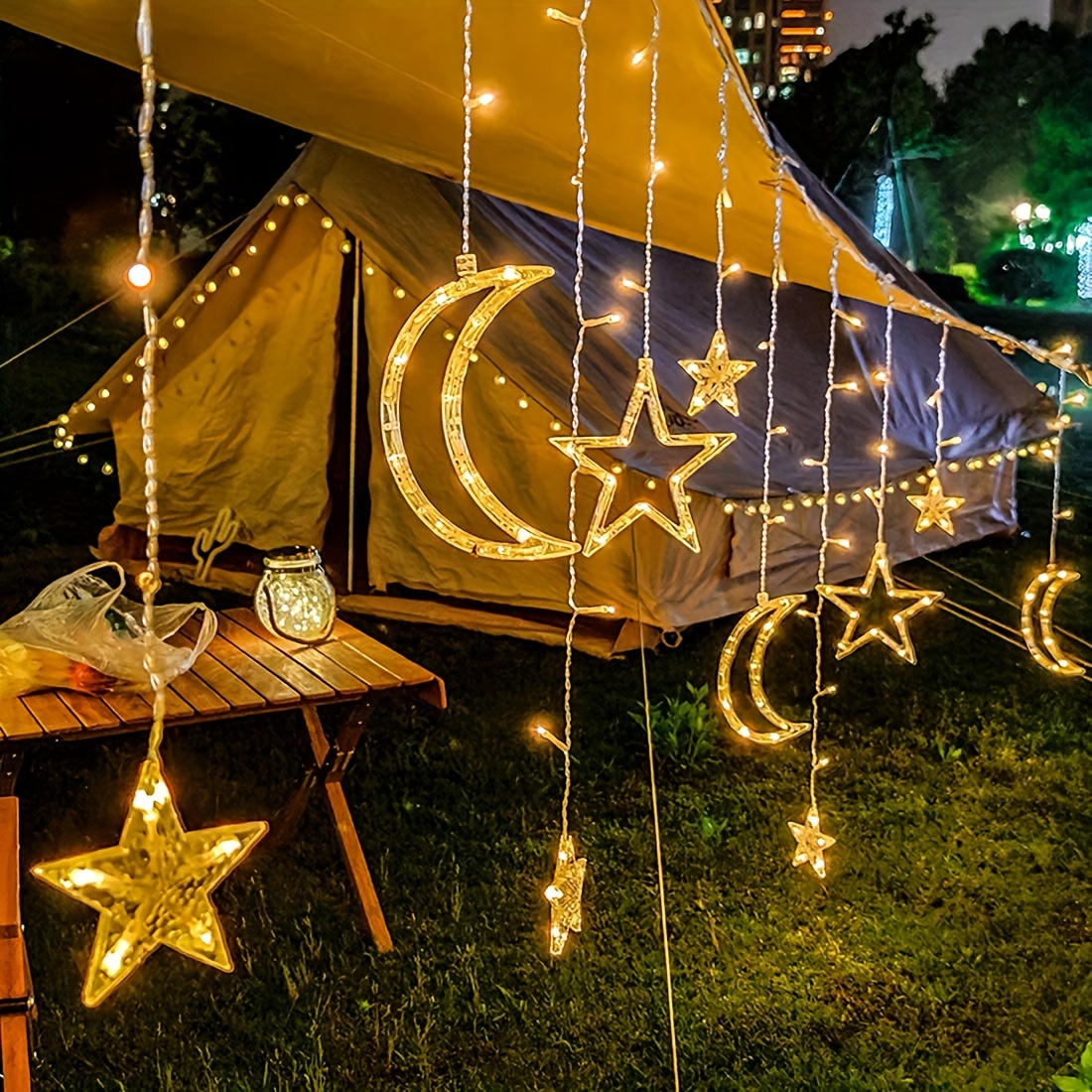 Guirlande lumineuse LED étoiles et lune