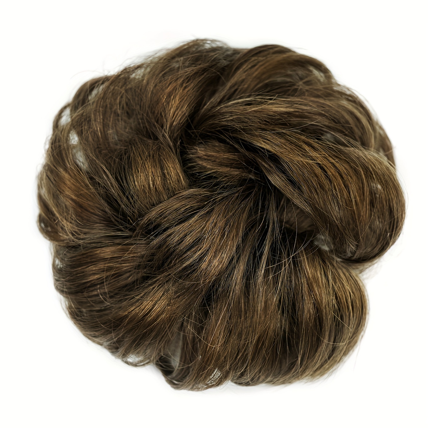 Hair Toupee Sewing Thread / Bun Extension Brown, Size: As described