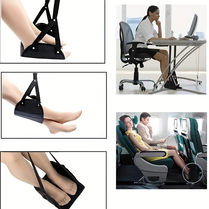 Airplane Foot Rest, Portable & Adjustable Foot Hammock For