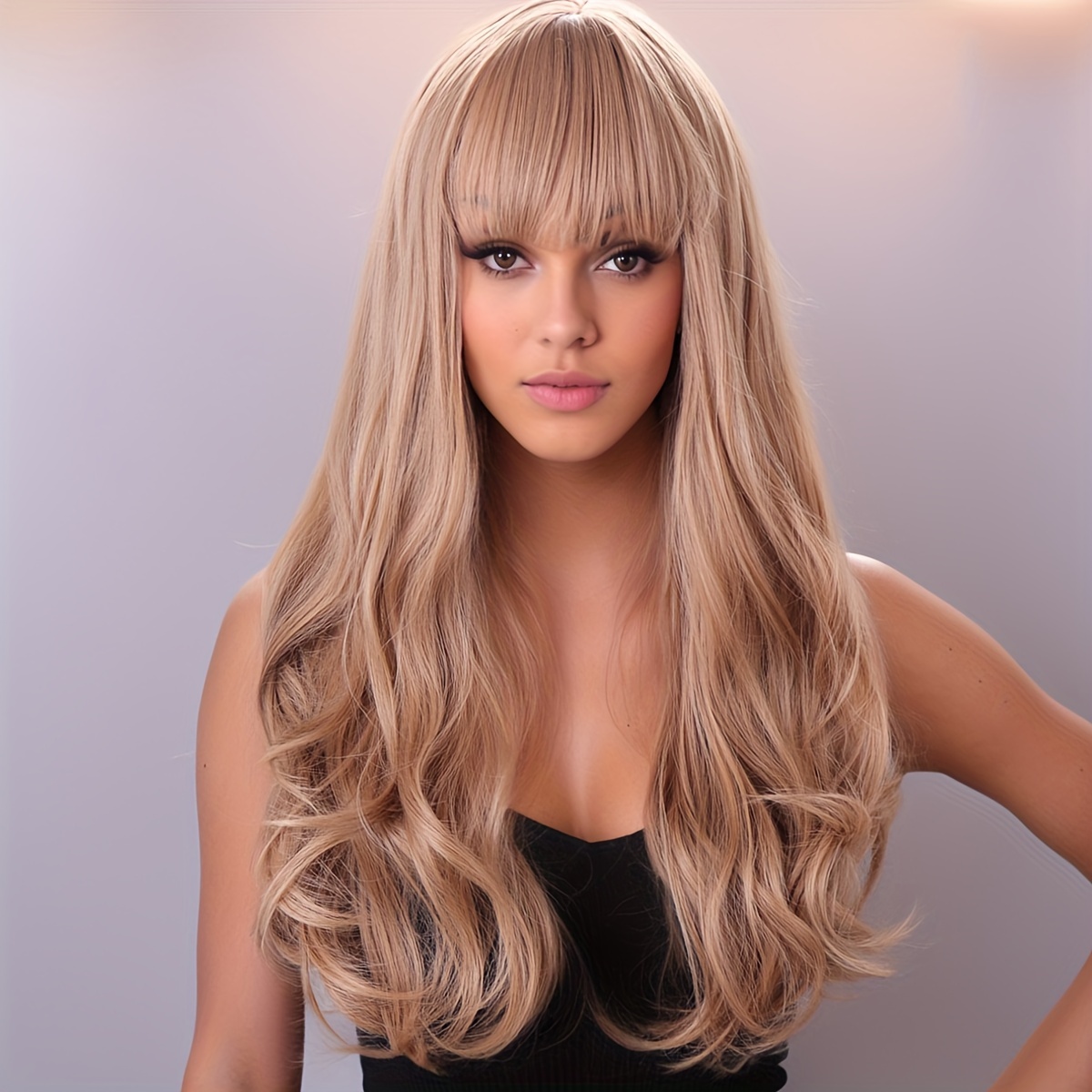 Peach colored cheap wigs