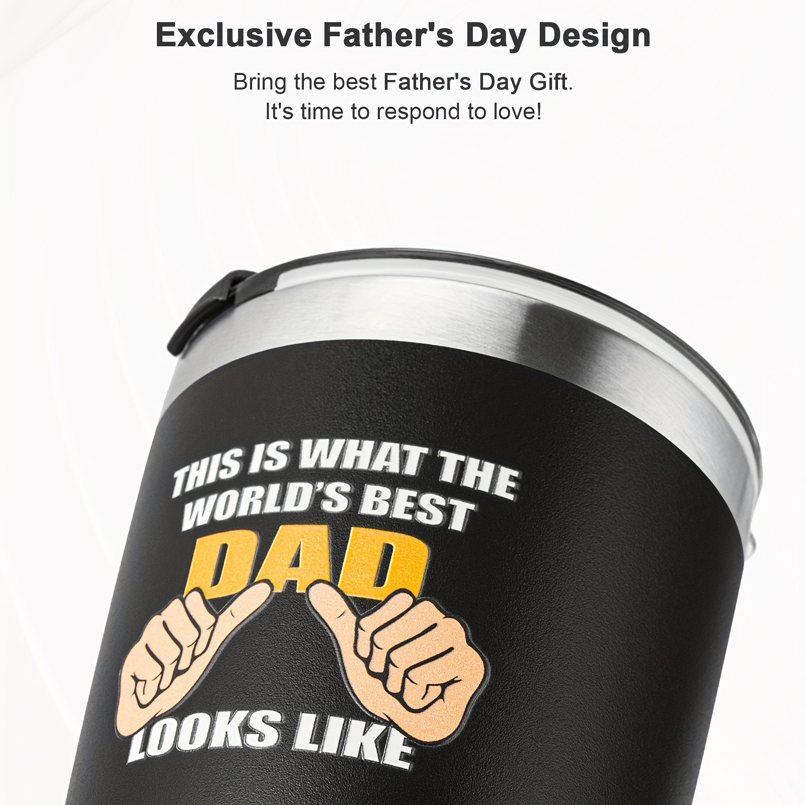 Best Dad Ever Father's Day Design - YETI Tumbler Stainless Steel Drinkware  - NOT A STICKER!