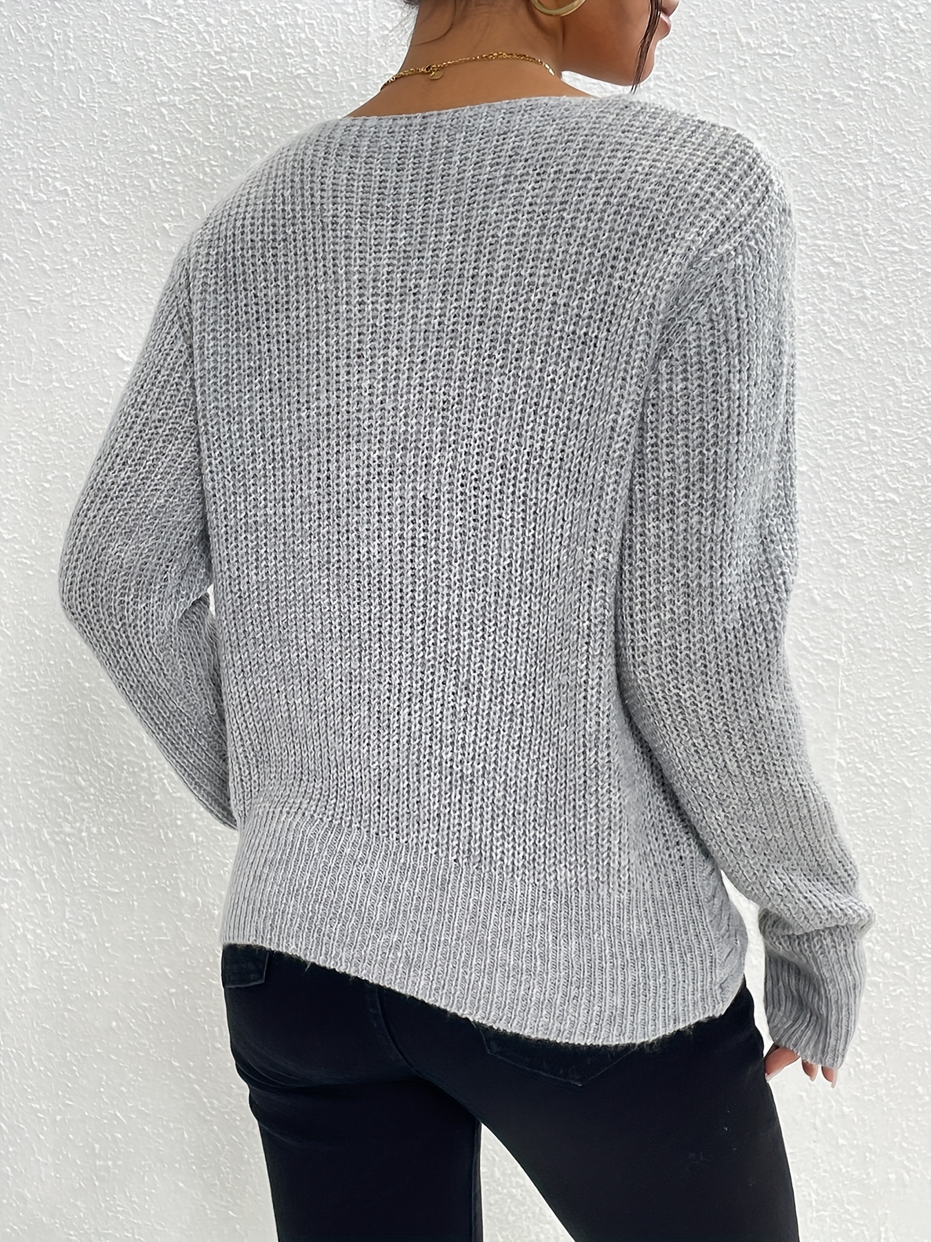 Grey twist front on sale jumper