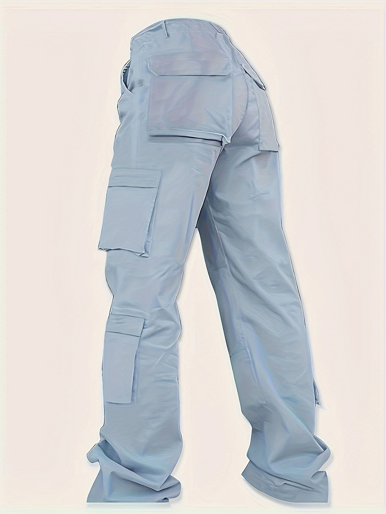 Flap Pockets Wide Leg Cargo Pants Casual Pants Spring Fall - Temu