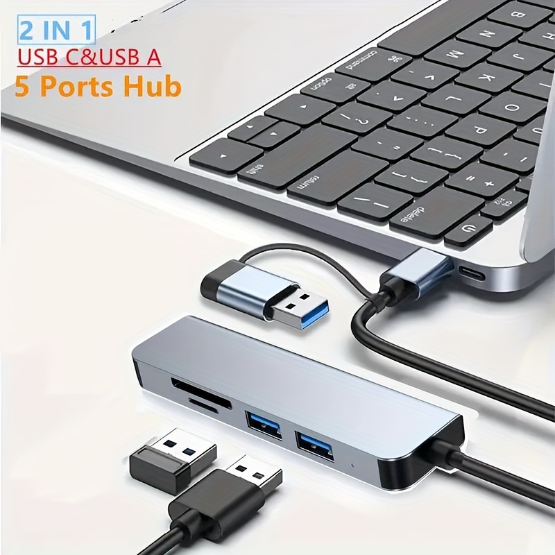 7-Port USB 3.0 Hub pour ordinateur portable, PC, MacBook, Pro, Mini, iMac,  Surface Pro et plus - Temu France