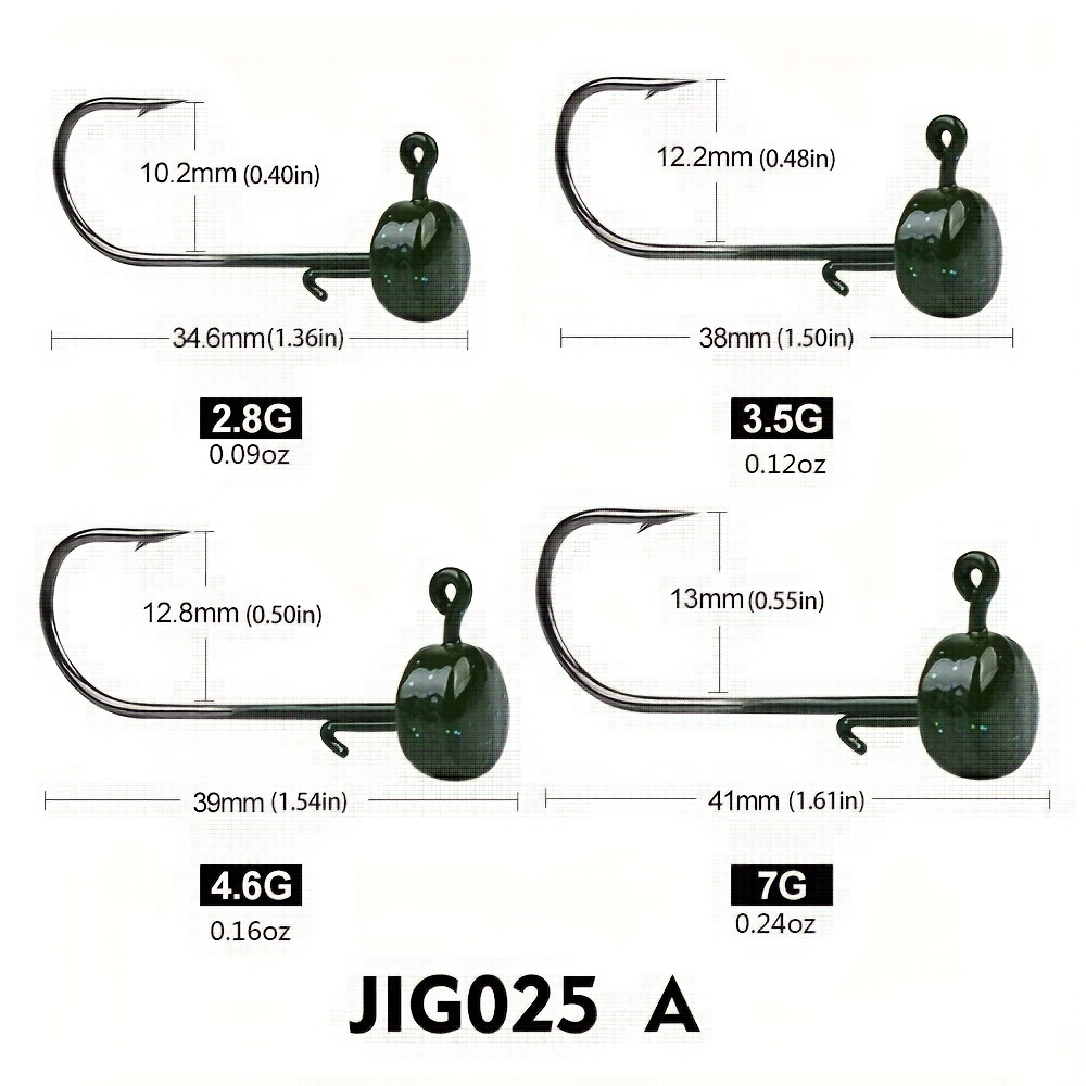 Ned Jig Head Hook Fishing Needle Ned Rig Mushroom Jigs Hooks - Temu