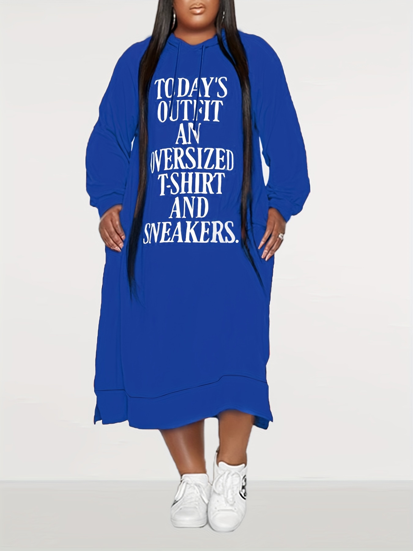 Today's outfit an oversized hotsell shirt and sneakers dress