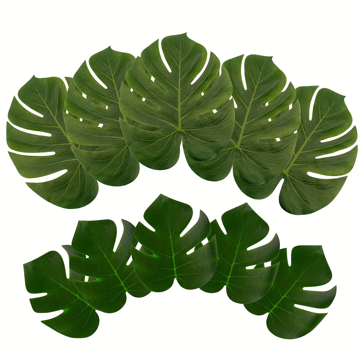 12pcs Tropical Palm Leaves for Summer Parties & Home Decor