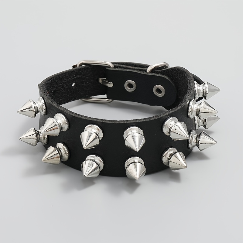 Punk Style Rivets Leather Bracelet