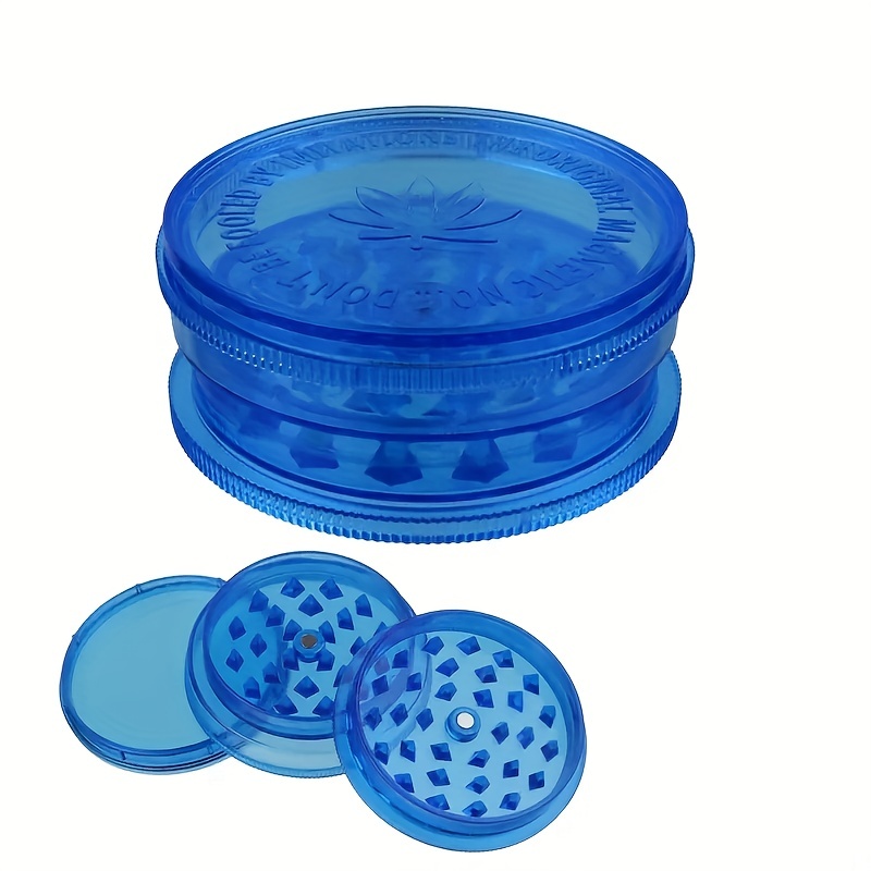 Portable 2 Layers Plastic Herb Grinder Tobacco Shredder Plain Spice Hand  Crusher