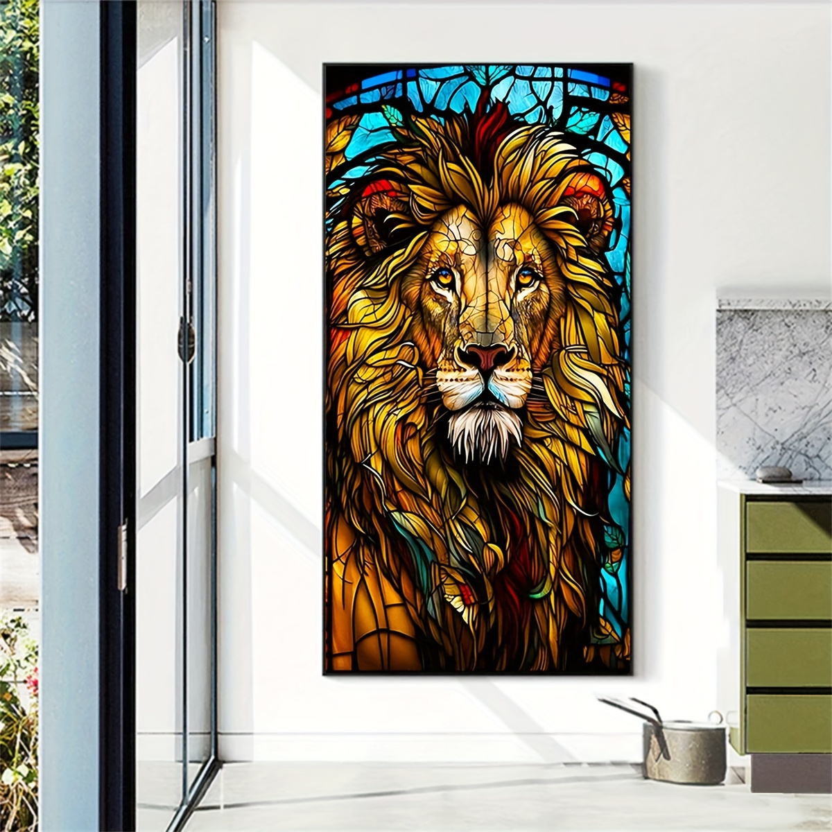 Lion/ handmade acrylic popular painting