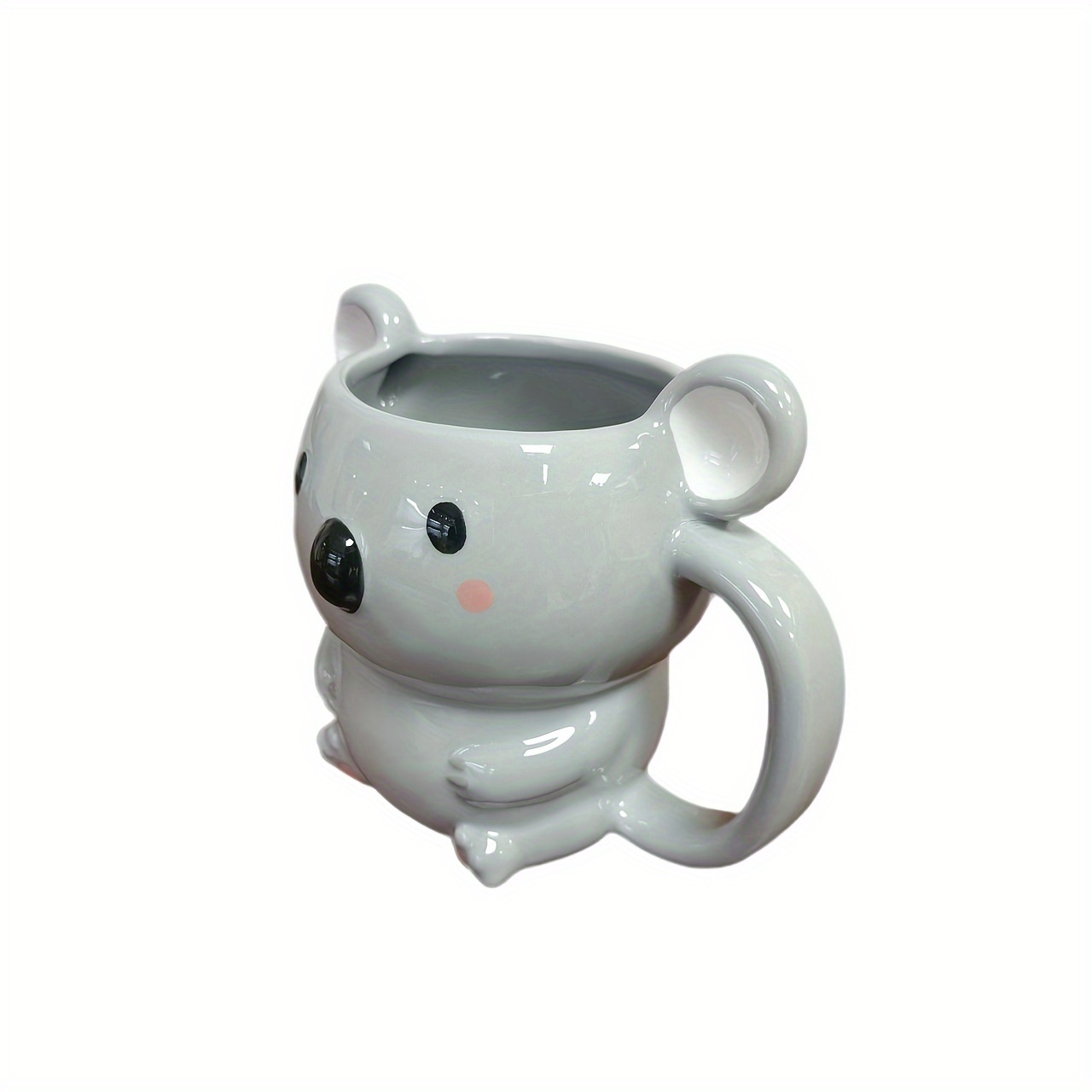 Cartoon Animal Coffee Mug Painted 3d Small Raccoon Panda - Temu