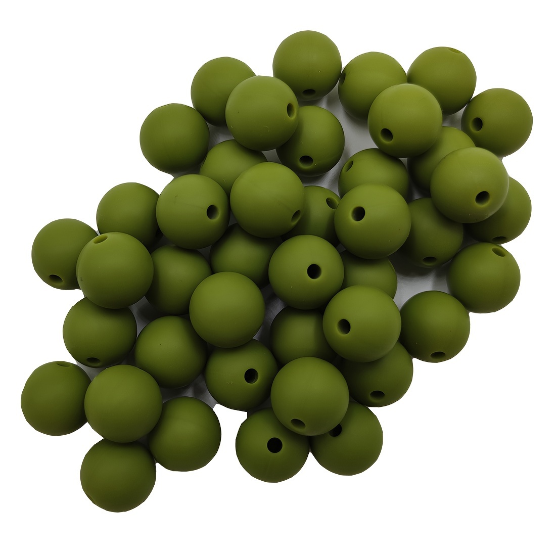 

20pcs 15mm Silicone Round Rubber Spacer Beads For Jewelry Making Diy Special Key Bag Chain Necklace Bracelet Handmade Craft Supplies