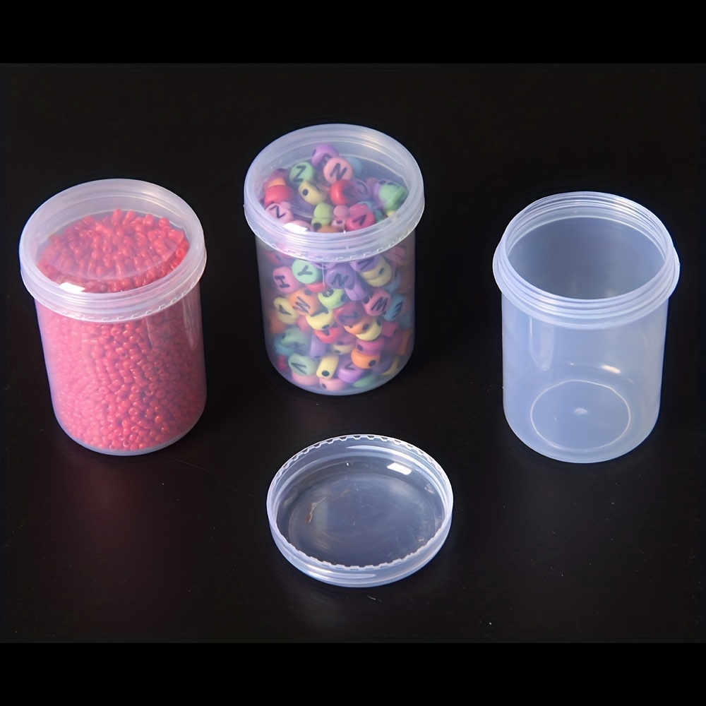 Diamond Painting Beads Storage Bottle Plastic Clear Storage - Temu