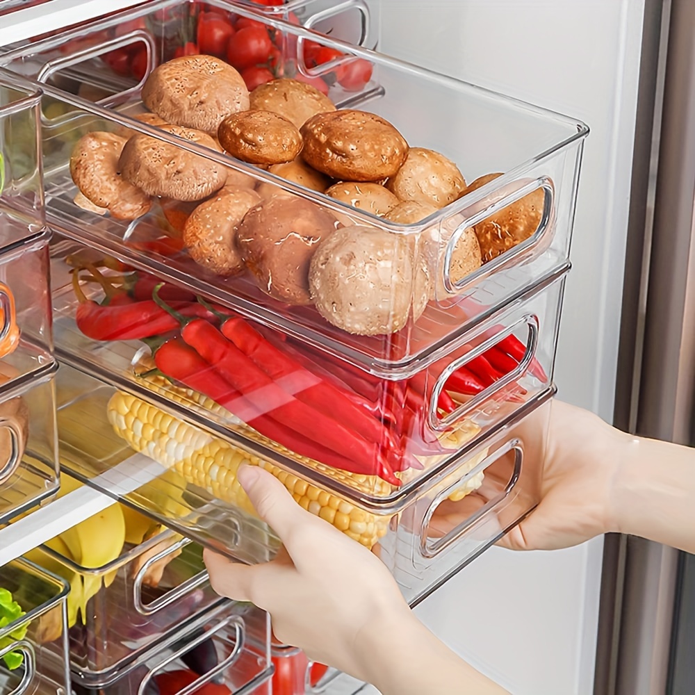 Efficient Plastic Storage Bin For Pantry, Fridge, And Cabinet