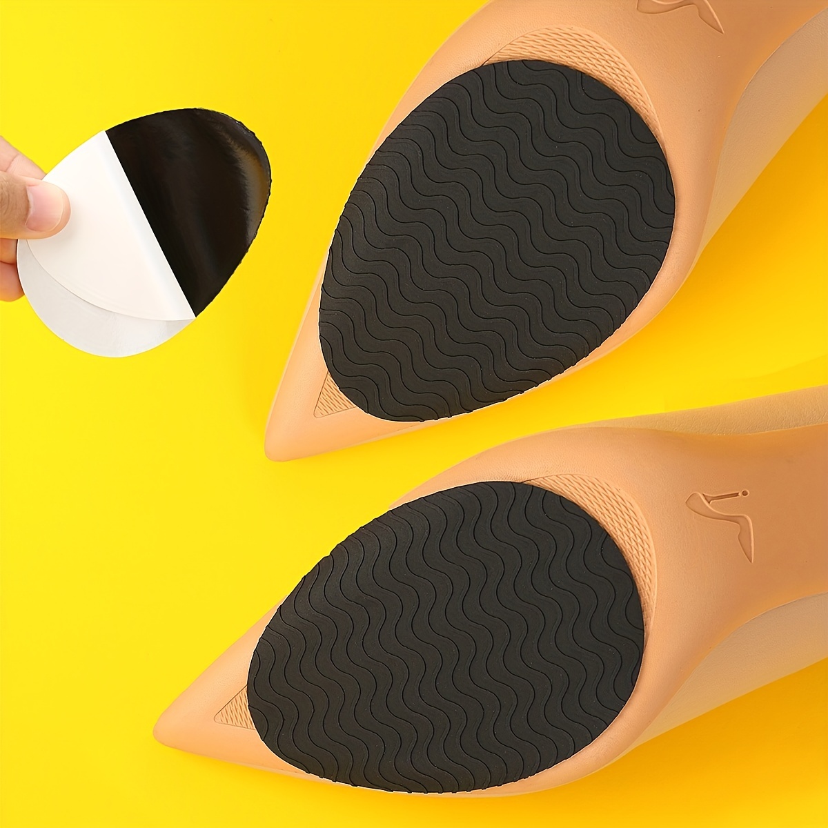 Anti slip Mute Forefoot Pad Wave Textured Oval Wear - Temu