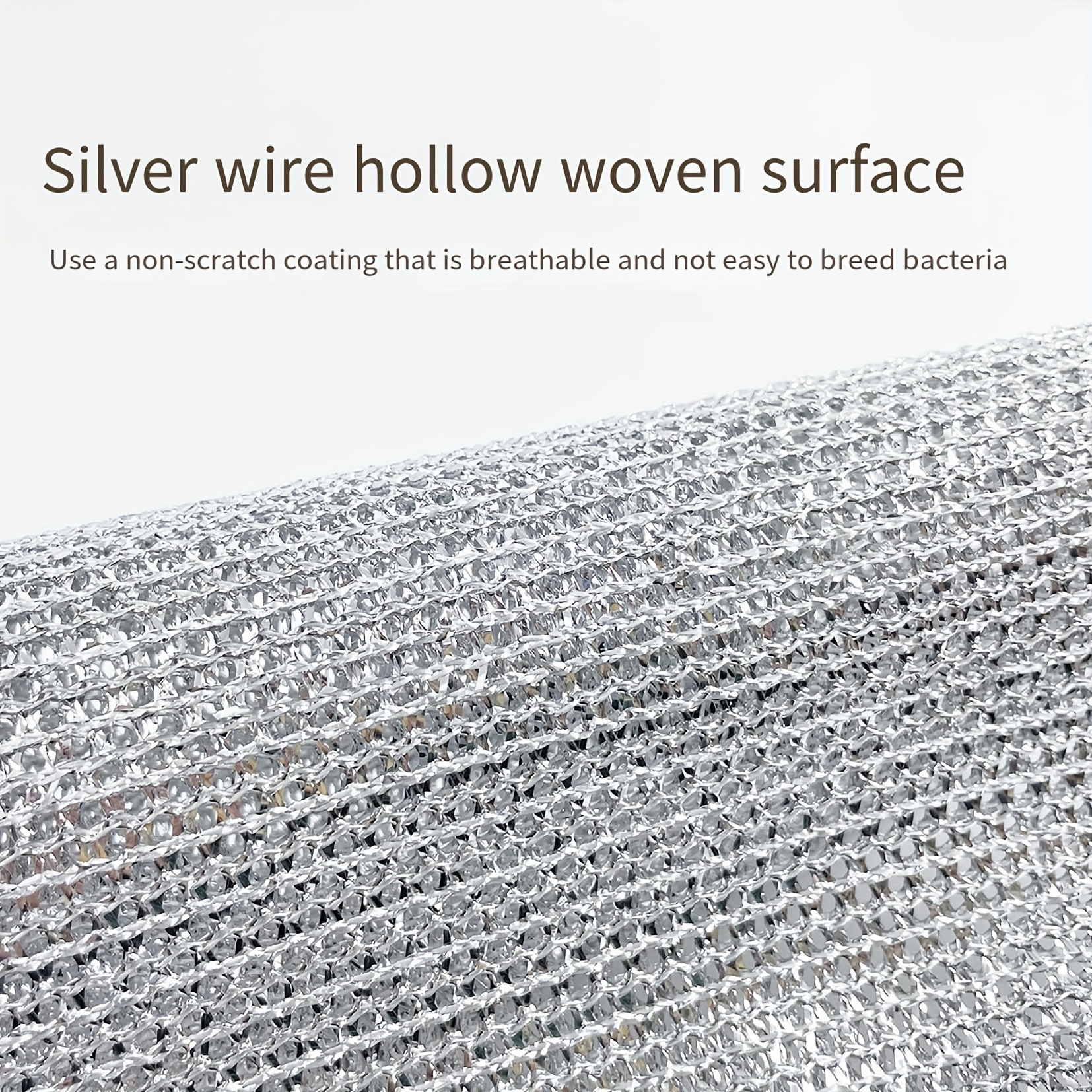 Double sided Silver Wire Dishcloth Oil free Dishwashing - Temu