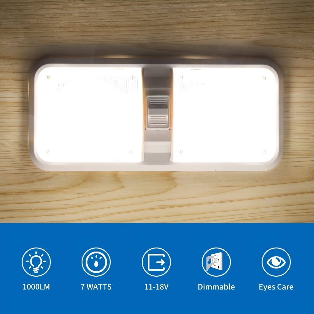 Loisirs LED RV LED plafonnier à double dôme avec interrupteur marche/arrêt  éclairage intérieur pour voiture/RV/remorque/camping-car/bateau 12V blanc  naturel - Temu France