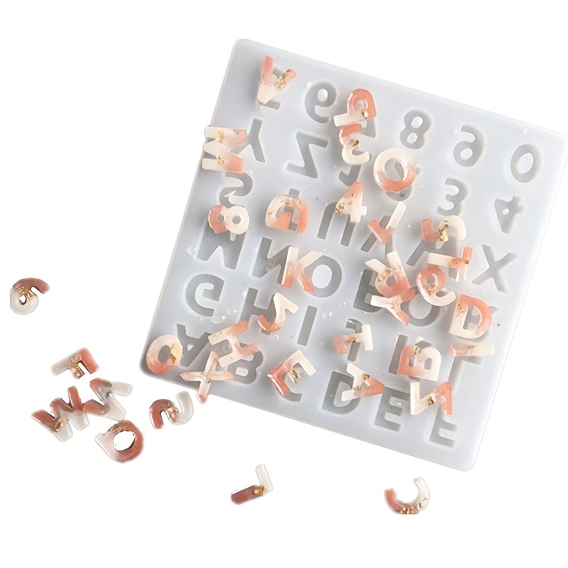 Small DIY Silicone Resin Mold For Letters Letter Mold Alphabet