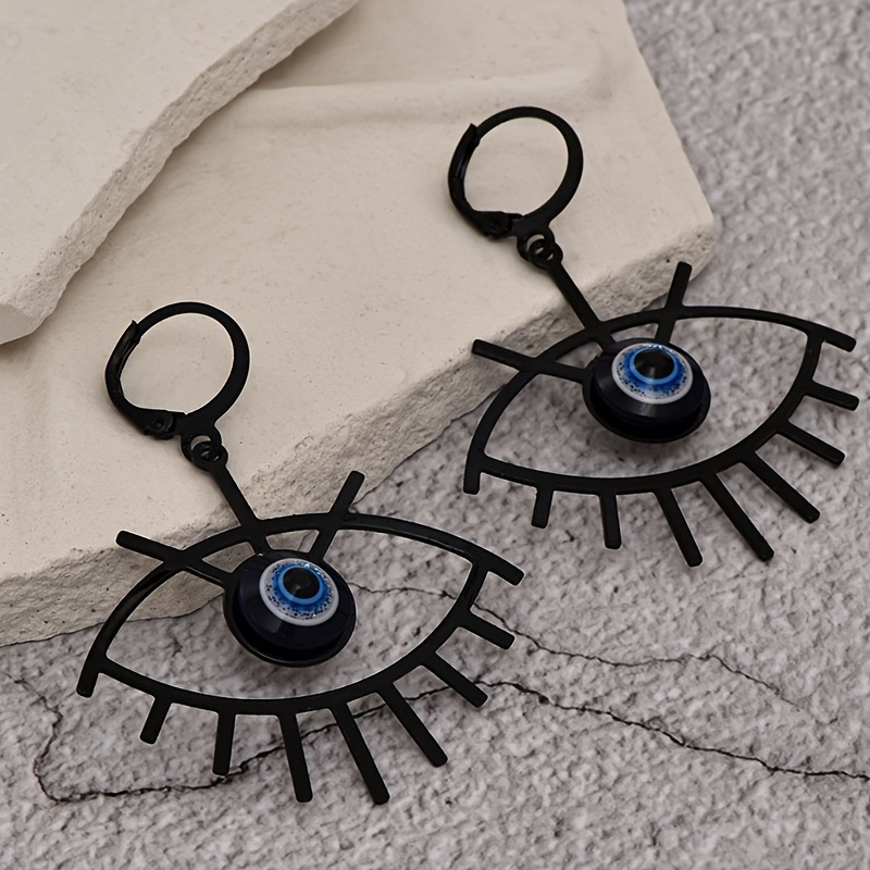 Gothic Eye Drop Earrings, Unique Design