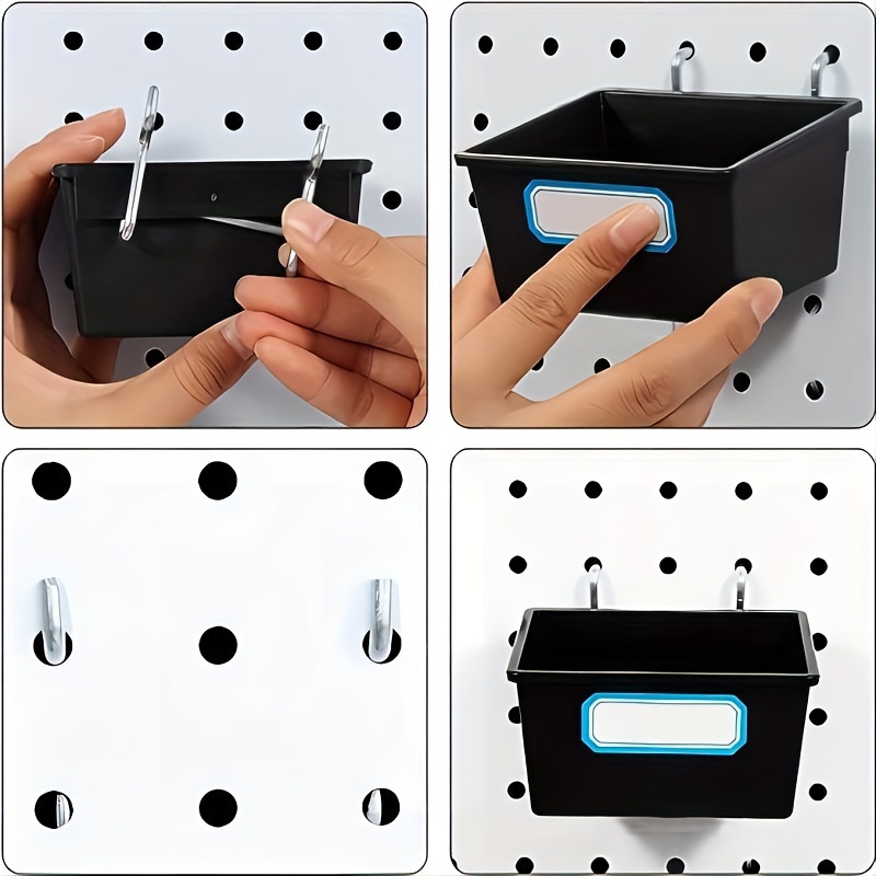 Hole Plate Accessories Black Small Beveled Part Storage Box - Temu
