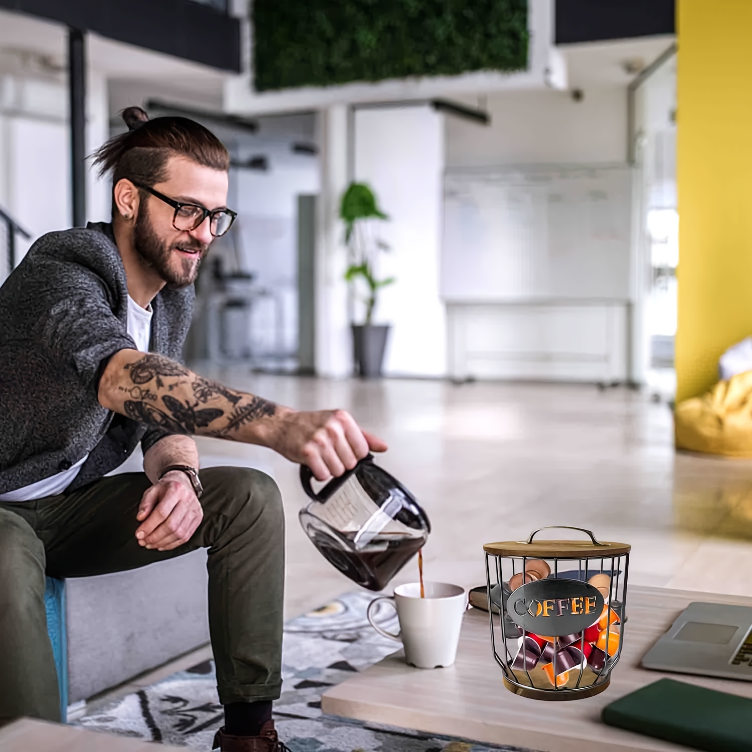 1pc Porta Capsule Caffè Grande Cestino Stoccaggio In Filo - Temu Italy