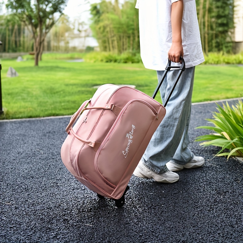 Maleta de viaje de gran capacidad para hombre y mujer, bolsa de equipaje  rodante de tela