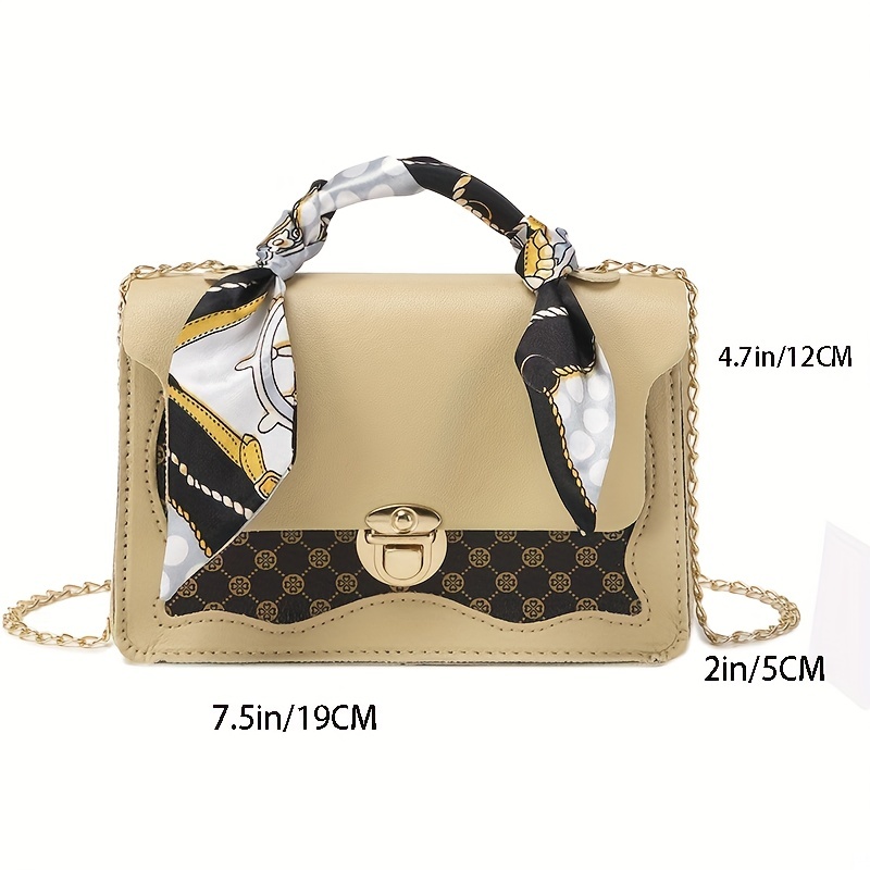 Girls Fashion Simple Small Square Bag, Crocodile Pattern Crossbody Bag,  Lightweight Chain Shoulder Bag Handbag - Temu