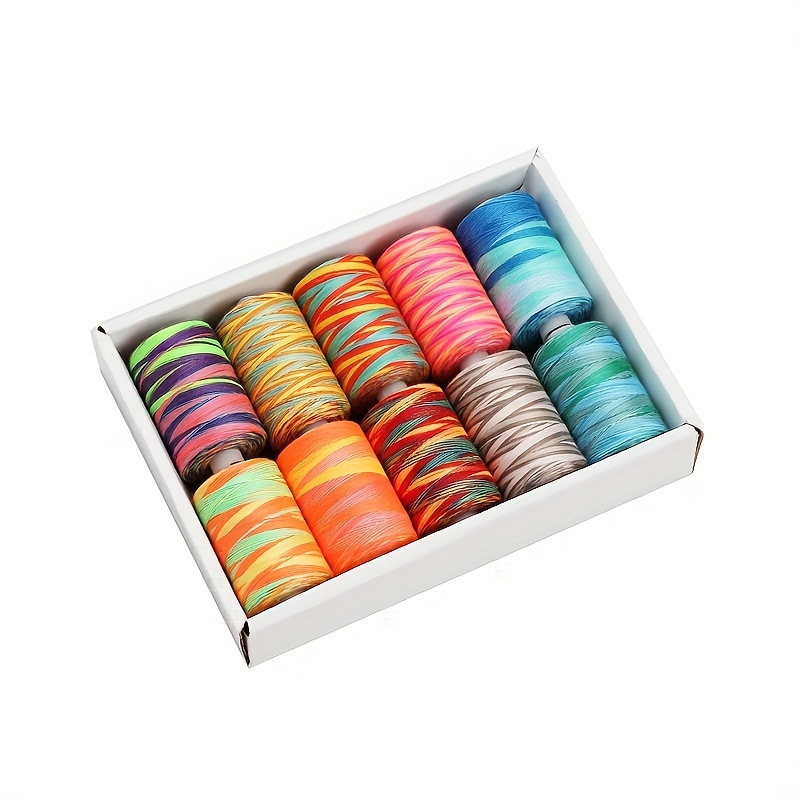3000 Yards Rainbow Sewing Thread 402/s Threads For - Temu
