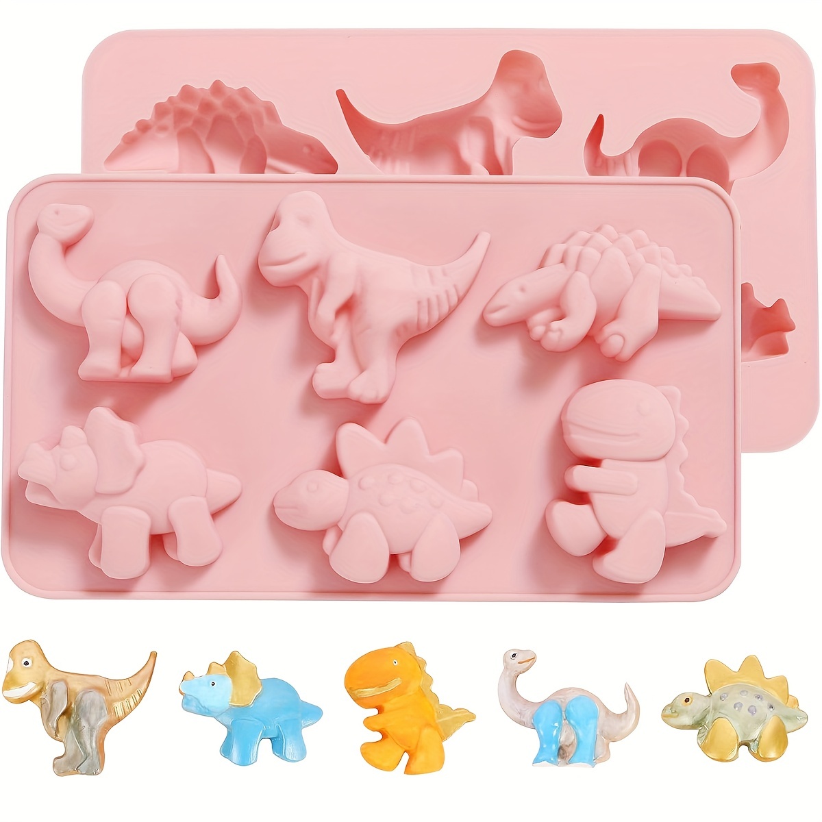 Different Shapes Of Dinosaur Silicone Cake Molds Diy Baking - Temu