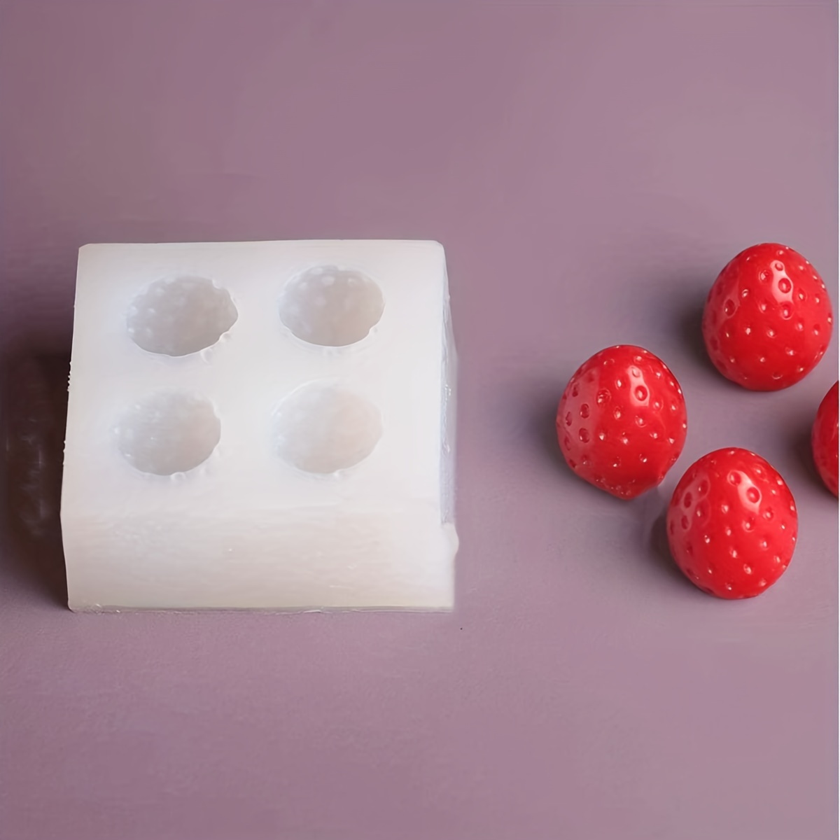 New Strawberry Shaped Silicone Mold Plaster Clay Silicone - Temu
