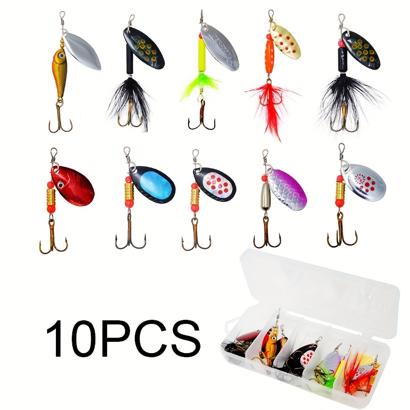  Naiveferry 10Pcs Metal Fishing Lures, Stainless Steel Fishing  Lures Tackle Bait Spinner Bait Fishing Accessories for Bass Trout Salmon  Fishing Lovers Outdoor : Sports & Outdoors