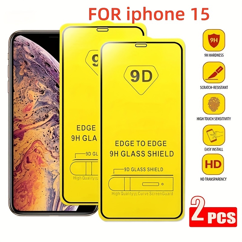 Tempered Glass For Iphone 15 Pro Max 15 Plus Glassed Film - Temu