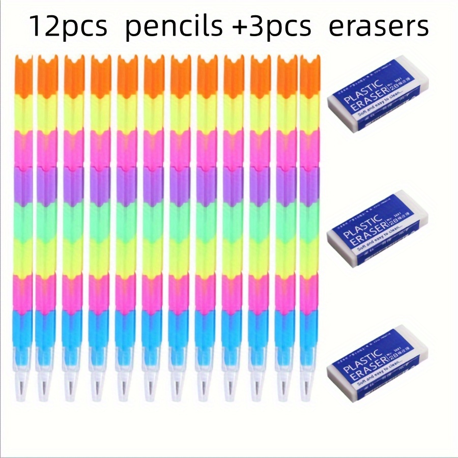 24 Eraser topped Pre sharpened Hb Pencils Ready To - Temu