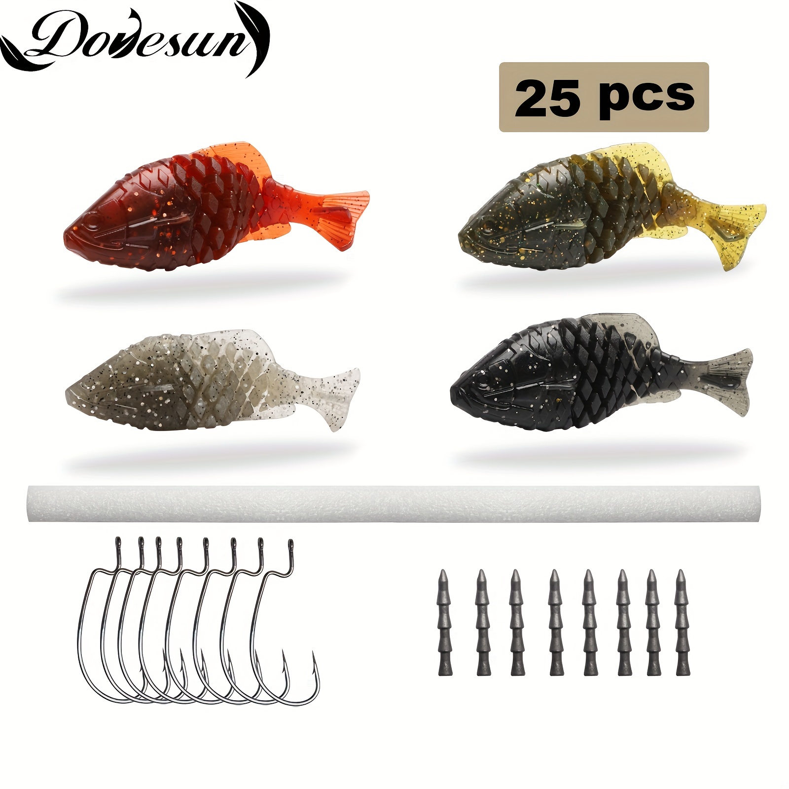  Freshwater Fishing Tackle Kit, Bass Fishing Kit with Tackle  Box Includes Crankbaits, Spinner Baits, Plastic Worms, Jigs, Topwater Lures,  Spoon Lures, Fishing Gear Kit for Trout Salmon Catfish (190pcs) 