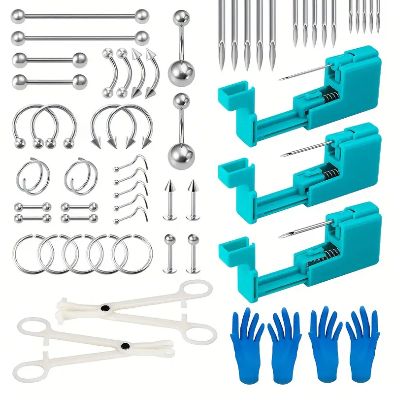 Body Piercing Tool Kit Contains Piercing Pliers Needles - Temu