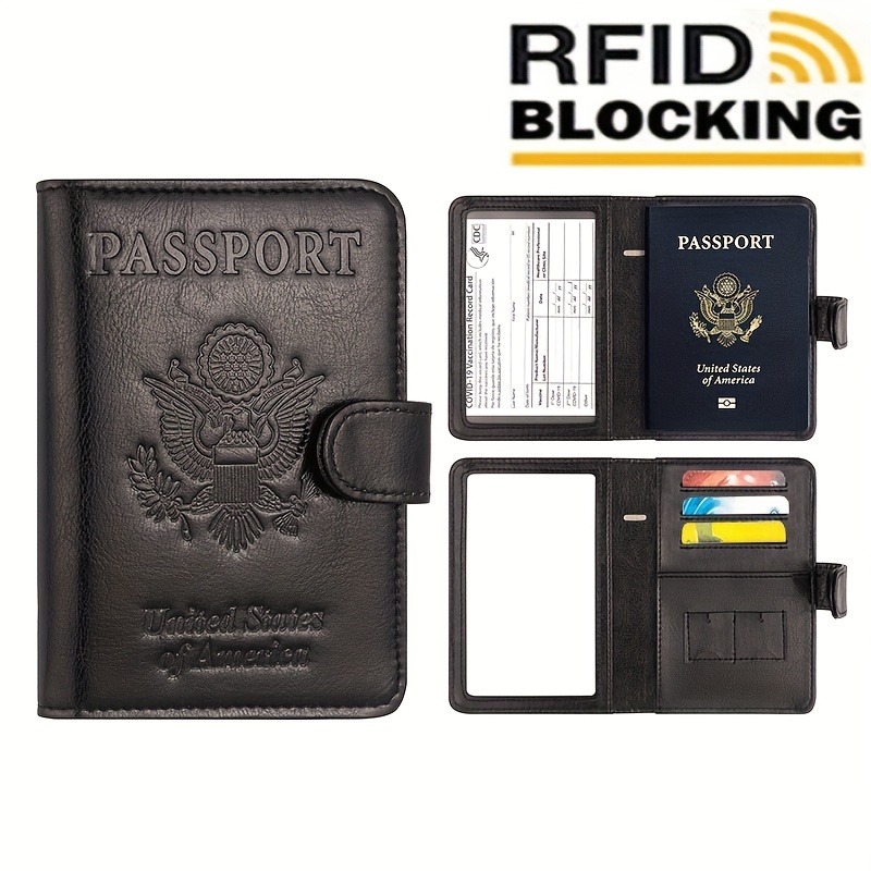 Bolsa De Pasaporte De Cuero Pu Porta Pasaporte Rfid Diseño De ...